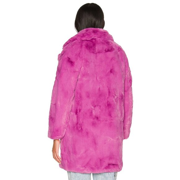 💥SHOWSTOPPER!💥APPARIS CHUNKY PLUCHE FUF OVERSIZED COAT IN MAGENTA PINK - Picture 5 of 14